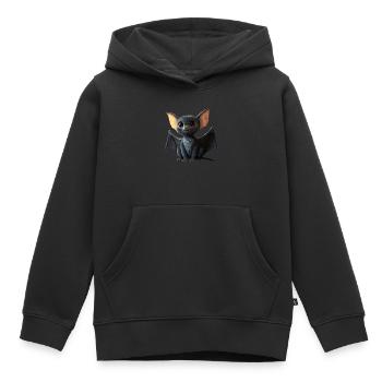 Fledermaus Flughund Vampir Bat Süße Fledemäuse - Kinder Premium Organic Hoodie - Schwarz - Vorne - AI Model Kid Male (0cm)