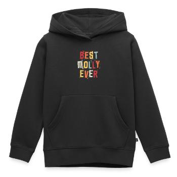 Meilleur Molly Jamais Rétro Prénom Texte Disant - Sweat Premium à capuche enfant bio - noir - Devant - AI Model Kid Male (0cm)