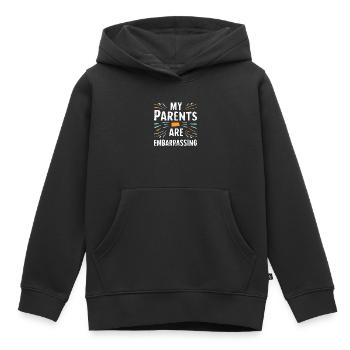 Peinliche Eltern Kinder Familien Geschwister - Kinder Premium Organic Hoodie - Schwarz - Vorne - AI Model Kid Male (0cm)
