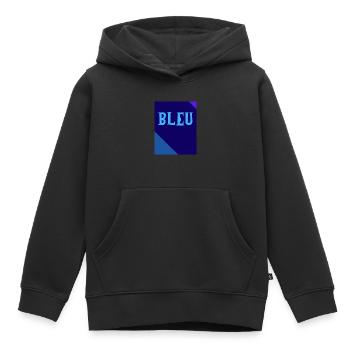 BLEU Tableau Rectangle Triangles - Sweat Premium à capuche enfant bio - noir - Devant - AI Model Kid Male (0cm)