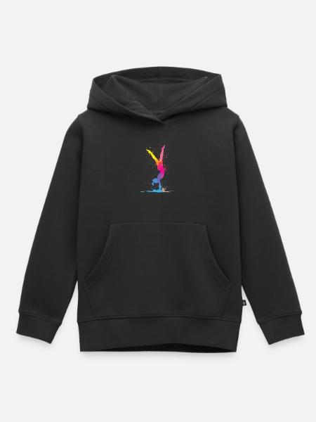 Turnerin Turnen Gymnastik Damen Mädchen Kinder - Kinder Premium Organic Hoodie - Schwarz