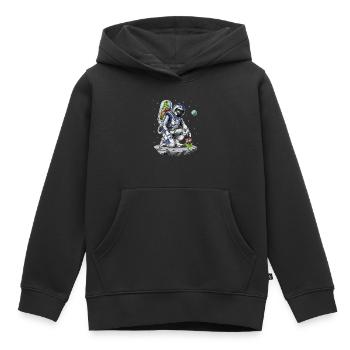 Weltraumastronaut Botaniker - Kinder Premium Organic Hoodie - Schwarz - Vorne - AI Model Kid Male (0cm)