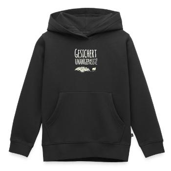 Gesichert Unangepasst Schaaf Herde - Kinder Premium Organic Hoodie - Schwarz - Vorne - AI Model Kid Male (0cm)