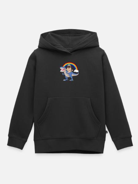 Dummer Mops - Kinder Premium Organic Hoodie - Schwarz