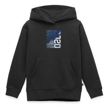 6 ANS ÉDITION LIMITÉE 6E ANNIVERSAIRE 2020 - Sweat Premium à capuche enfant bio - noir - Devant - AI Model Kid Male (0cm)