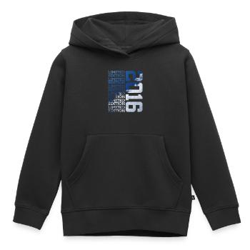 10 ANS ÉDITION LIMITÉE 2016 10E ANNIVERSAIRE - Sweat Premium à capuche enfant bio - noir - Devant - AI Model Kid Male (0cm)