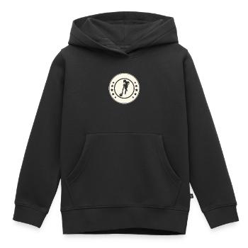 Bowling - Sweat Premium à capuche enfant bio - noir - Devant - AI Model Kid Male (0cm)