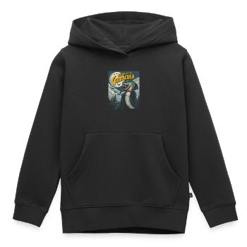 La nuit du cobra vampire suceur de sang Halloween - Sweat Premium à capuche enfant bio - noir - Devant - AI Model Kid Male (0cm)