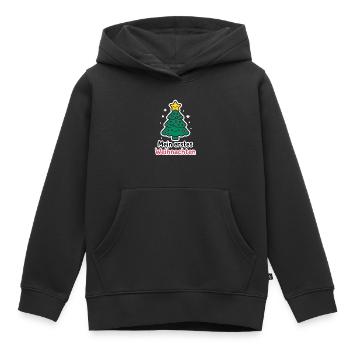 Mon premier Noël - Le sapin de Noël des parents de bébé - Sweat Premium à capuche enfant bio - noir - Devant - AI Model Kid Male (0cm)