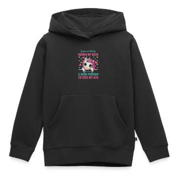 Unicorn - Kids Premium Organic Hoodie - black - Front - AI Model Kid Male (0cm)