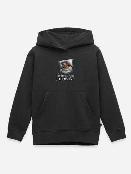 Offizielles Schlafshirt Airedale Terrier Hund - Kinder Premium Organic Hoodie - Schwarz