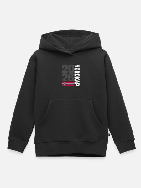 Norvège Cap-Nord 2026 - Sweat Premium à capuche enfant bio - noir