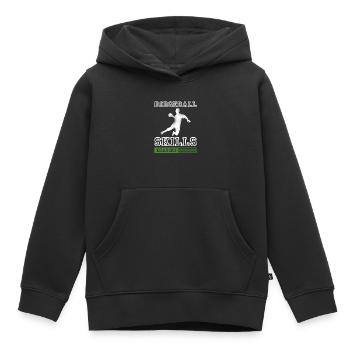 Chargement des compétences au ballon au prisonnier - Sweat Premium à capuche enfant bio - noir - Devant - AI Model Kid Male (0cm)