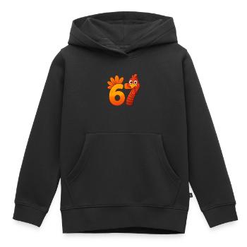 Funny Six Seven 6 7 Meme Thanksgiving - Kinder Premium Organic Hoodie - Schwarz - Vorne - AI Model Kid Male (0cm)