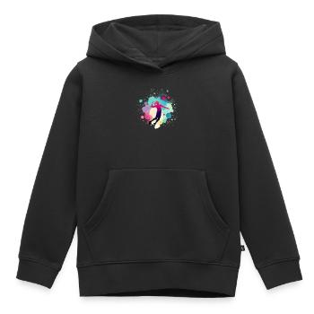 Volleyball player, volleyball, volleyball player - Kids Premium Organic Hoodie - black - Front - AI Model Kid Male (0cm)