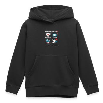 soon Dad 2026 Announcement Humor Future Dad 2026 - Kids Premium Organic Hoodie - black - Front - AI Model Kid Male (0cm)