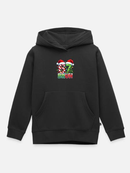 Bruh 67 Zuckerstangen Weihnachtsdesign - Premium børne hættetrøje økologisk - sort