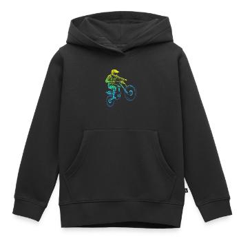 Motocross, pilote de motocross, motocross, motocross - Sweat Premium à capuche enfant bio - noir - Devant - AI Model Kid Male (0cm)
