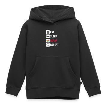 Eat Sleep Alaaf Repeat - Carnival, Shrovetide - Kids Premium Organic Hoodie - black - Front - AI Model Kid Male (0cm)