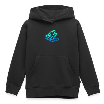Skifahren Skifahrer Kinder Herren Jungen Ski - Kinder Premium Organic Hoodie - Schwarz - Vorne - AI Model Kid Male (0cm)