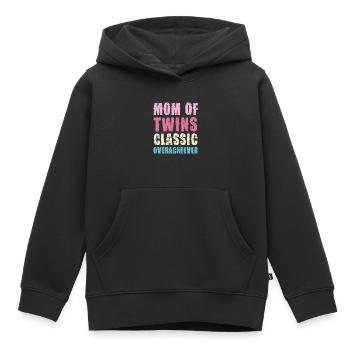 Mama von Zwillingen – Klassisch Überflieger - Kinder Premium Organic Hoodie - Schwarz - Vorne - AI Model Kid Male (0cm)
