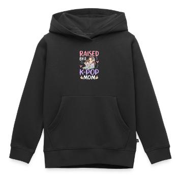 Raised By A K-Pop Mom - Kinder Premium Organic Hoodie - Schwarz - Vorne - AI Model Kid Male (0cm)