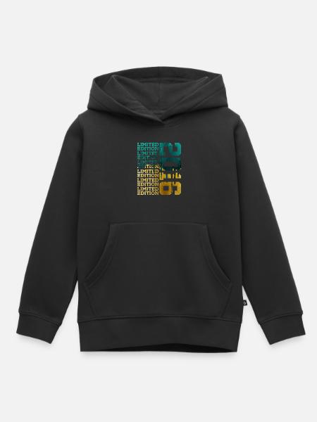 LIMITED EDITION 2016 10 JAHRE 10. GEBURTSTAG - Kinder Premium Organic Hoodie - Schwarz