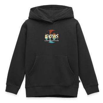 10e anniversaire 2016 cadeau garçons et filles - Sweat Premium à capuche enfant bio - noir - Devant - AI Model Kid Male (0cm)