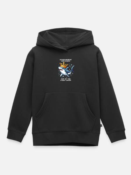 Erfolg freigeschaltet | Hai Spitzenprädator - Kinder Premium Organic Hoodie - Schwarz