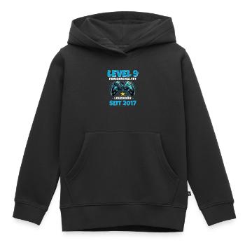 9th Birthday Gamer Shirt Level 9 Unlocked - Kids Premium Organic Hoodie - black - Front - AI Model Kid Male (0cm)