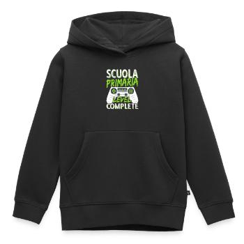 Diplôme d’École Primaire École Élémentaire 2026 - Sweat Premium à capuche enfant bio - noir - Devant - AI Model Kid Male (0cm)