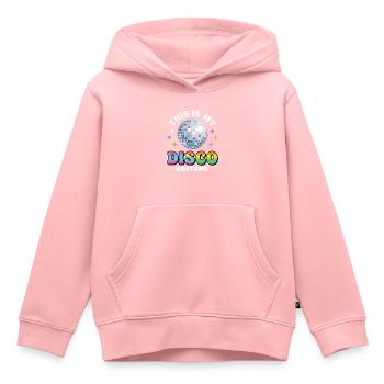 Voici mon costume disco boule disco - Sweat Premium à capuche enfant bio - rose - Devant - AI Model Kid Female (0cm)