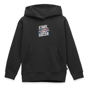 Stars Stripes Soccer – USA Fußball Fan - Kinder Premium Organic Hoodie - Schwarz - Vorne - AI Model Kid Male (0cm)