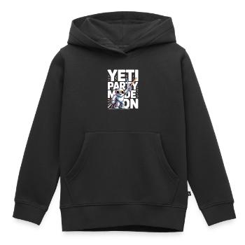 Yeti Party Mode – Funny Party Monster - Kids Premium Organic Hoodie - black - Front - AI Model Kid Male (0cm)