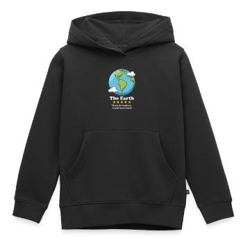 La Terre - Sweat Premium à capuche enfant bio - noir - Devant - AI Model Kid Male (0cm)