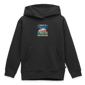 Prédiction : Probabilité de consommation d’alcool en croisière - Sweat Premium à capuche enfant bio - noir - Devant - AI Model Kid Male (0cm)