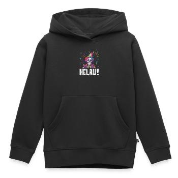 Helau Skeleton Clown Skull Carnival Carnival - Kids Premium Organic Hoodie - black - Front - AI Model Kid Male (0cm)