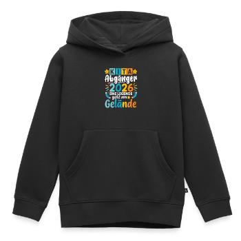 Kita Abgänger 2026 Legende Verlässt das Gelände - Kinder Premium Organic Hoodie - Schwarz - Vorne - AI Model Kid Male (0cm)