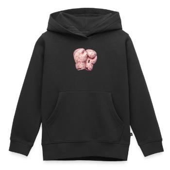 Floral boxing gloves - Kids Premium Organic Hoodie - black - Front - AI Model Kid Male (0cm)