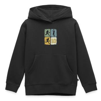 10 Geburtstag Basketball Junge Spieler - Kinder Premium Organic Hoodie - Schwarz - Vorne - AI Model Kid Male (0cm)