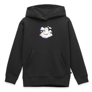 Wolkenlamm im Traumlicht - Kinder Premium Organic Hoodie - Schwarz - Vorne - AI Model Kid Male (0cm)