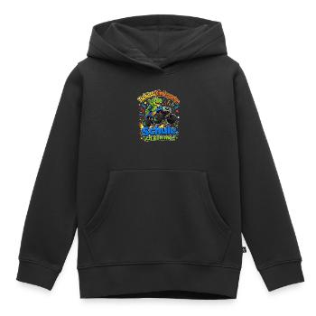 Tschuess Kindergarten Schule Ich Komme Dino Truck  - Kinder Premium Organic Hoodie - Schwarz - Vorne - AI Model Kid Male (0cm)
