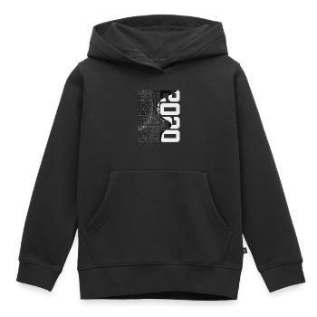 6E ANNIVERSAIRE 2020 ÉDITION LIMITÉE - Sweat Premium à capuche enfant bio - noir - Devant - AI Model Kid Male (0cm)