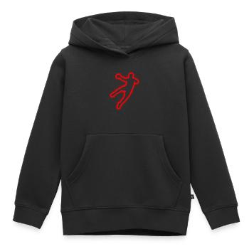 Joueurs de handball Hommes de handball Garçons Handball - Sweat Premium à capuche enfant bio - noir - Devant - AI Model Kid Male (0cm)