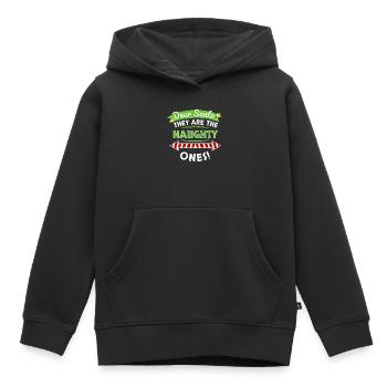 Cher T-shirt du Père Noël Vilain - Sweat Premium à capuche enfant bio - noir - Devant - AI Model Kid Male (0cm)