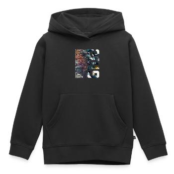 WELTRAUM 7 JAHRE 2019 ASTRONAUT 7. GEBURTSTAG - Kinder Premium Organic Hoodie - Schwarz - Vorne - AI Model Kid Male (0cm)
