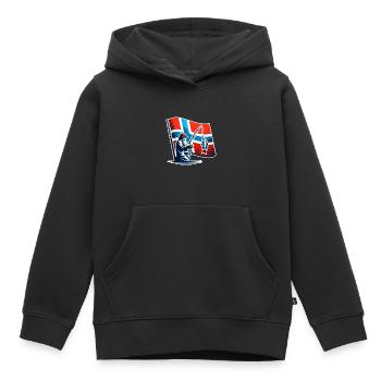 Norway Angler Motif - Kids Premium Organic Hoodie - black - Front - AI Model Kid Male (0cm)