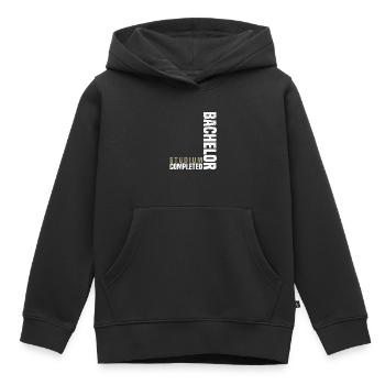 Bachelor Studium Abgeschlossen - Kinder Premium Organic Hoodie - Schwarz - Vorne - AI Model Kid Male (0cm)