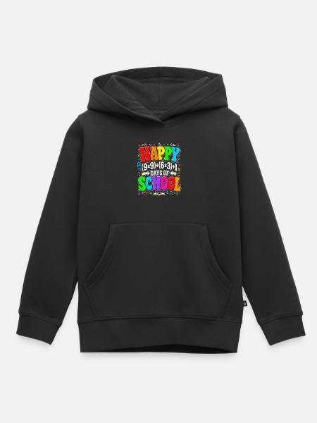 Farbenfrohe Schulzeit Zahlenkunst - Kinder Premium Organic Hoodie - Schwarz