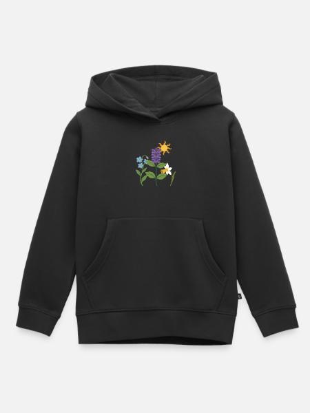 Narzisse · Sonne · Blumen · Natur - Kinder Premium Organic Hoodie - Schwarz